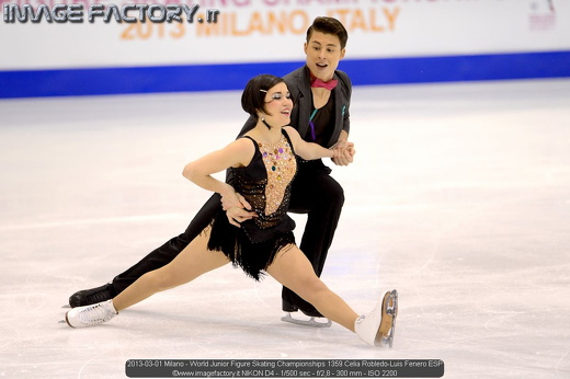 2013-03-01 Milano - World Junior Figure Skating Championships 1359 Celia Robledo-Luis Fenero ESP